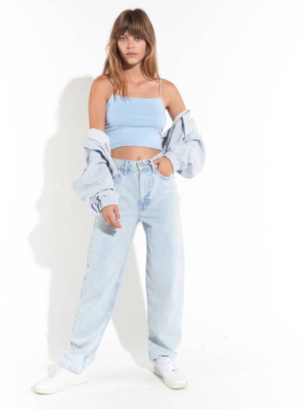 Blue Crop Cami Top | Wholesale Up Fashion